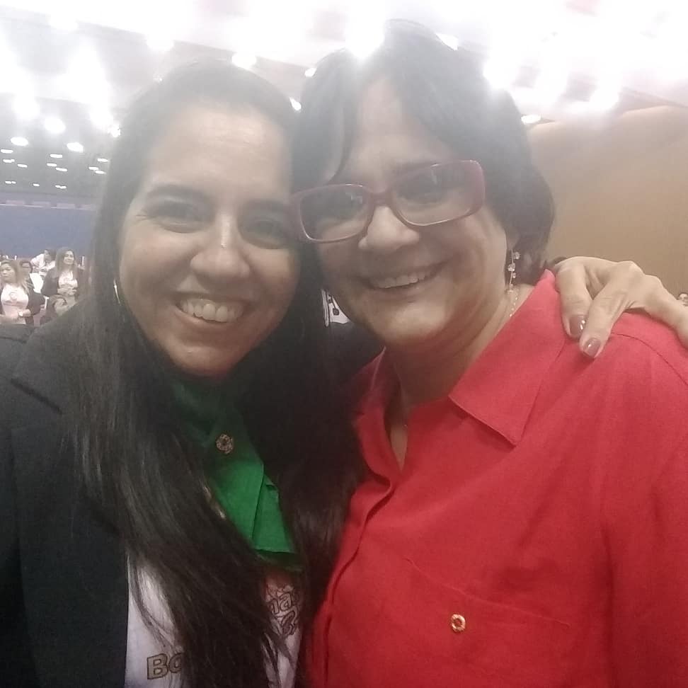 Barbara Bastos e a Ministra Damares Alves