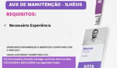 Rota abre vagas para cobrador e auxiliar de manutenção, em Ilhéus