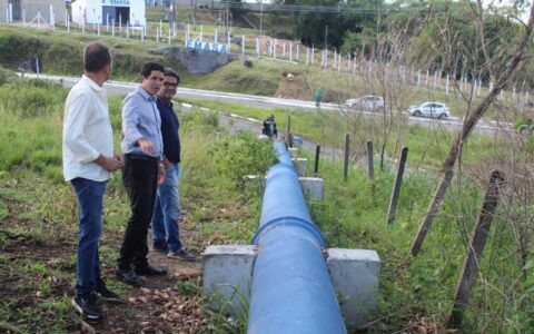 Rede adutora do Mais Água passa pelo serviço de ancoragem para garantir sustentação