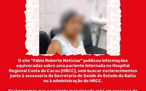 Ilhéus : Fábio Roberto divulga fake news