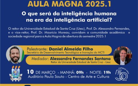 Uesc promove Aula Magna sobre inteligência humana e inteligência artificial