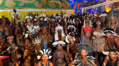 Tupinambás de Olivença participam de desfile no Carnaval de São Paulo