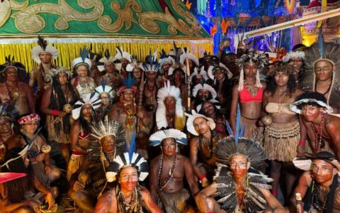 Tupinambás de Olivença participam de desfile no Carnaval de São Paulo