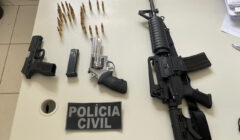 Armas de fogo são apreendidas durante cumprimento de mandado em Buritirama