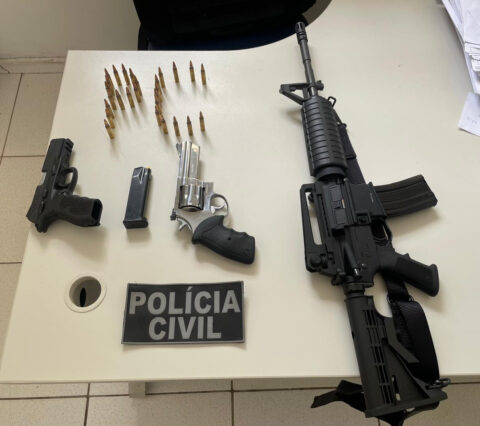 Armas de fogo são apreendidas durante cumprimento de mandado em Buritirama