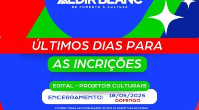 Inscrições do Edital de Cultura da PNAB se encerram neste domingo em Ilhéus