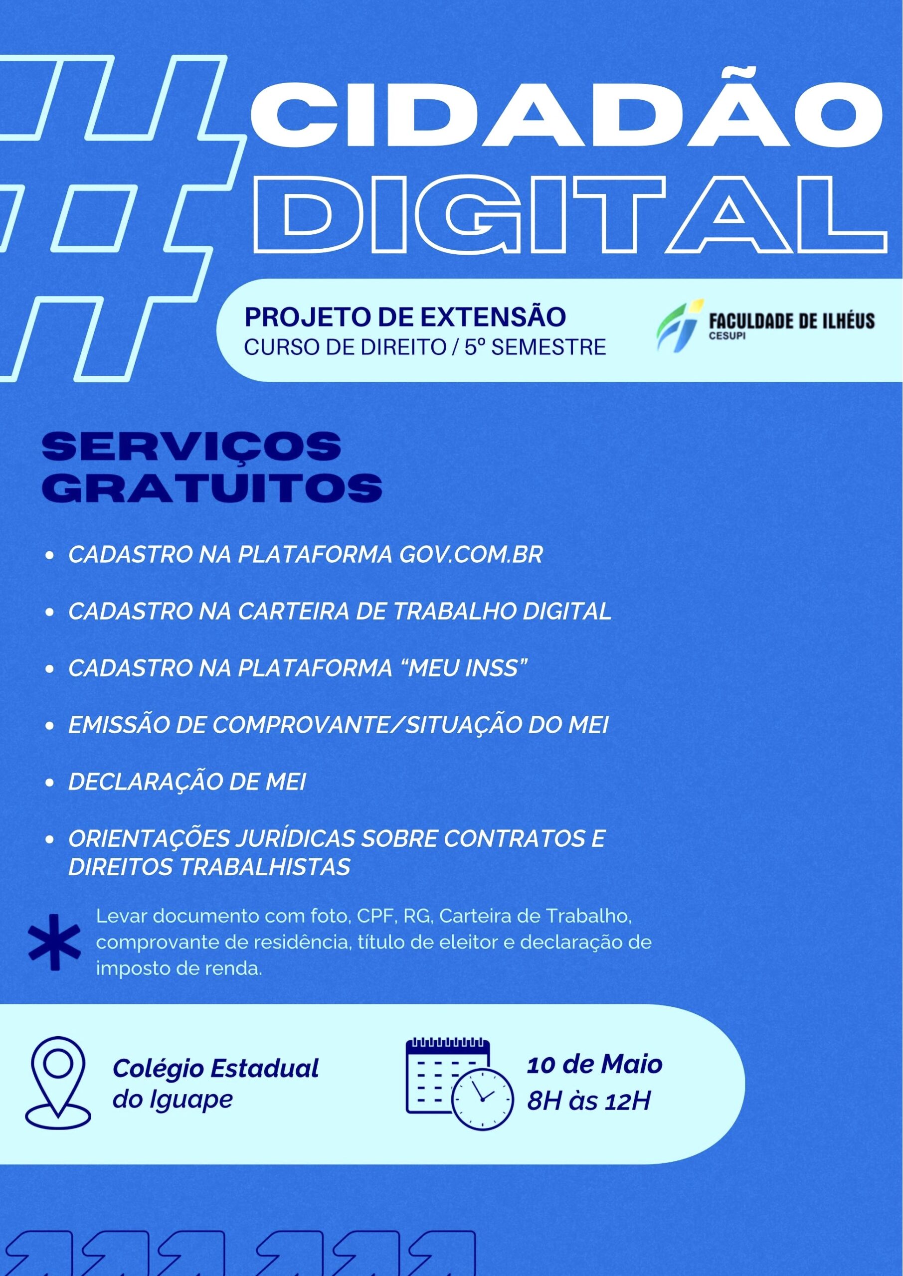 Mutirão Cidadão Digital no Colégio Estadual do Iguape oferece serviços gratuitos à população