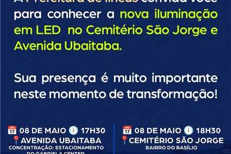 Prefeitura de Ilhéus inaugura nova iluminação em LED na Avenida Ubaitaba e no Cemitério São Jorge