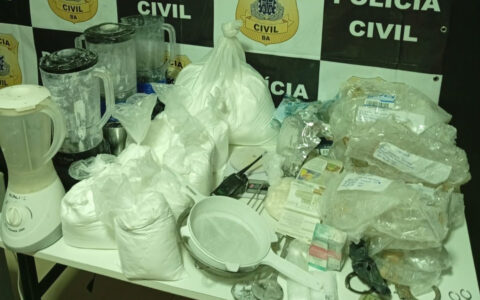Laboratório de refino de cocaína é desarticulado  no interior da Bahia