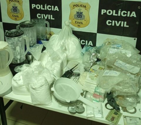 Laboratório de refino de cocaína é desarticulado  no interior da Bahia
