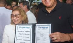 Obras de requalificação da Praça Celso Fontes Lima começam após assinatura de ordem de serviço pelo prefeito Augusto Castro