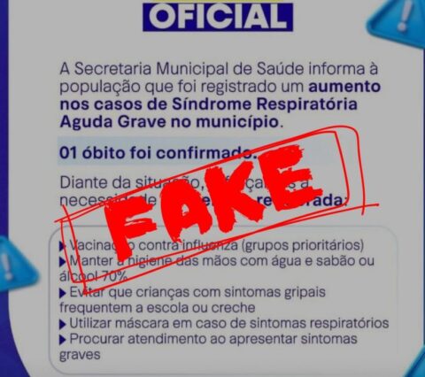 Prefeitura de Itabuna desmente notícia falsa sobre Síndrome Gripal Aguda divulgada em grupos de WhatsApp