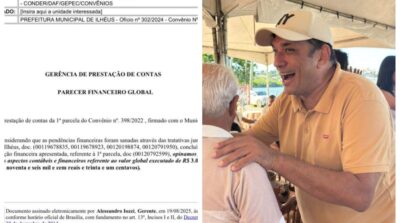 Documentos oficiais da CONDER aprovam prestação de contas de Marão sobre o canal do Malhado