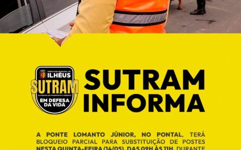 Ponte Lomanto Junior será parcialmente interditada nesta quinta-feira (14)
