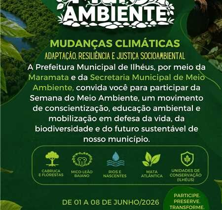 Prefeitura de Ilhéus realiza Semana do Meio Ambiente com ações educativas e troca sustentável