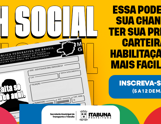 Prefeitura de Itabuna abre inscrições para CNH Social com 150 vagas gratuitas