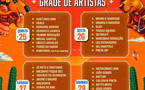 Ita Pedro 2026 divulga a grade diária completa; confira as atrações