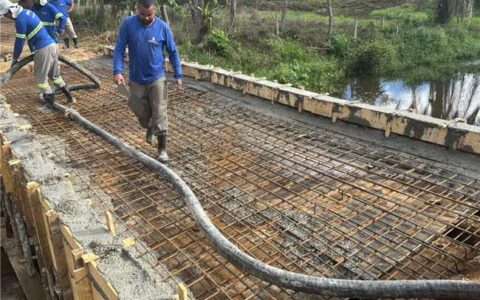 Prefeitura de Ilhéus conclui concretagem da nova Ponte do Japu
