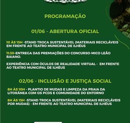 Semana do Meio Ambiente mobiliza Ilhéus com plantios, limpeza de praias e ações educativas