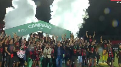 Vitória conquista a Copa do Nordeste e celebra título com apoio da torcida no Barradão