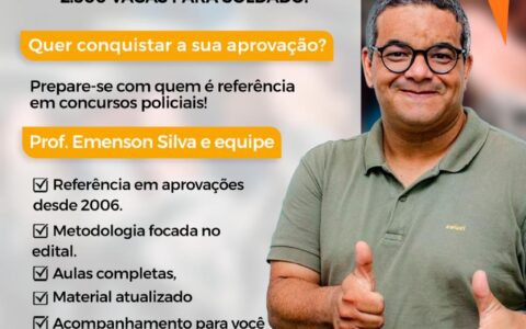 Concurso Polícia Militar da Bahia 2026 é com Professor Emenson Silva