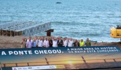 Lula e Jerônimo participam de ato simbólico para cravação da primeira estaca da Ponte Salvador–Ilha de Itaparica