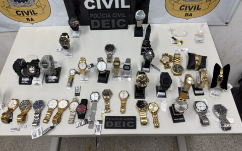 Polícia Civil recupera 38 relógios furtados de joalheria em loja no Interior da Bahia