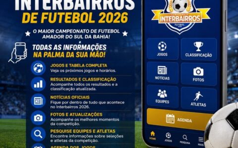 Prefeitura de Itabuna cria aplicativo com informações detalhadas do Campeonato Interbairros de Futebol