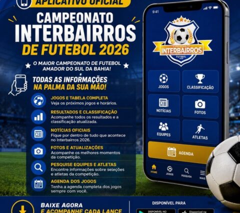 Prefeitura de Itabuna cria aplicativo com informações detalhadas do Campeonato Interbairros de Futebol
