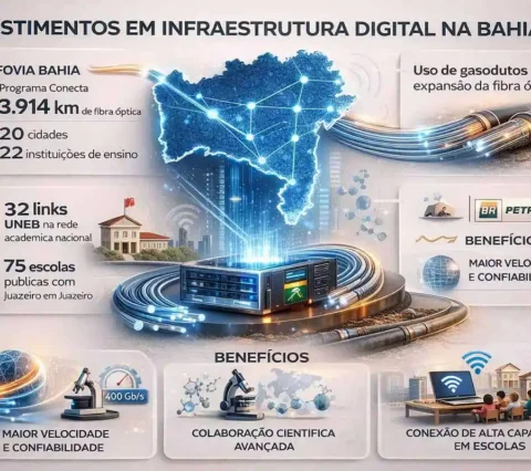 Bahia amplia infraestrutura de conectividade e cibersegurança para ensino e pesquisa