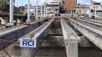 Ponte que ligará o centro de Itabuna à nova BA-649 tem 71% de sua estrutura de concreto concluída