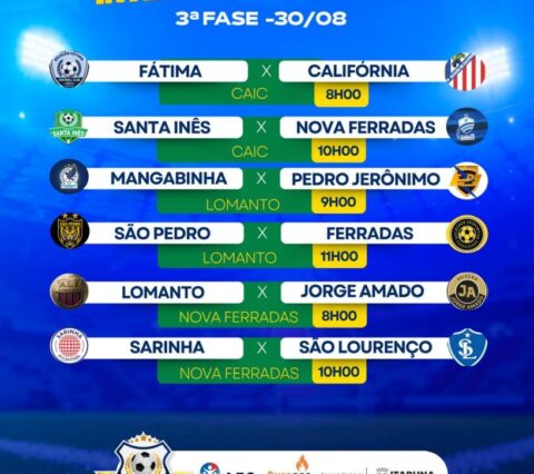 Prefeitura de Itabuna promove sorteio para definir jogos da 3ª fase do 25º Campeonato Interbairros