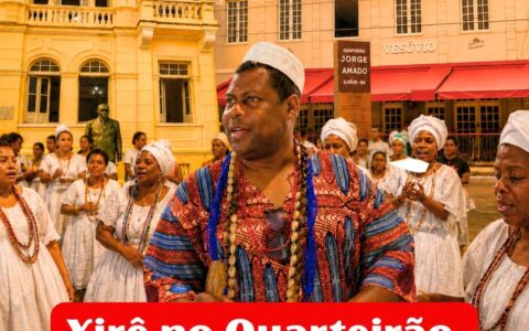 Xirê no quarteirão Jorge Amado celebra a ancestralidade e a cultura afro-brasileira em Ilhéus