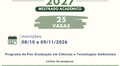 UFSB e IFBA oferecem 25 vagas para mestrado em Ciências e Tecnologias Ambientais