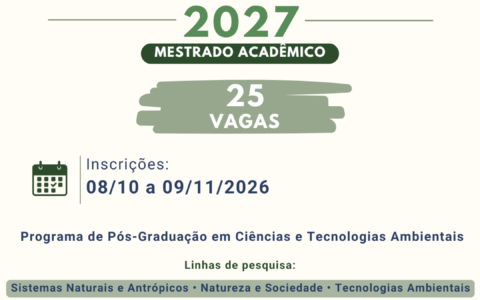UFSB e IFBA oferecem 25 vagas para mestrado em Ciências e Tecnologias Ambientais